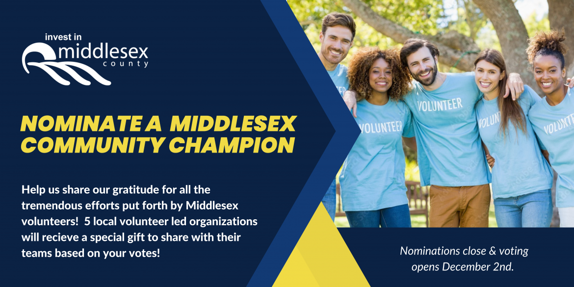 Nominate a Middlesex County Community Champion Today! | Invest in Middlesex